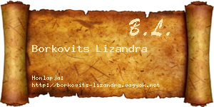 Borkovits Lizandra névjegykártya